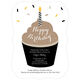 Brown Frosting Birthday Cupcake Invitations Image 3 of 6